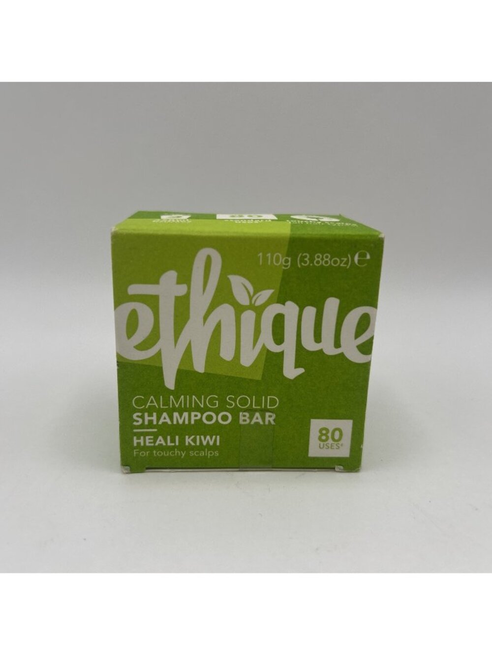 Ethique Heali Kiwi Calming Solid Shampoo Bar For Touchy Scalps 3.88 Oz (110g)